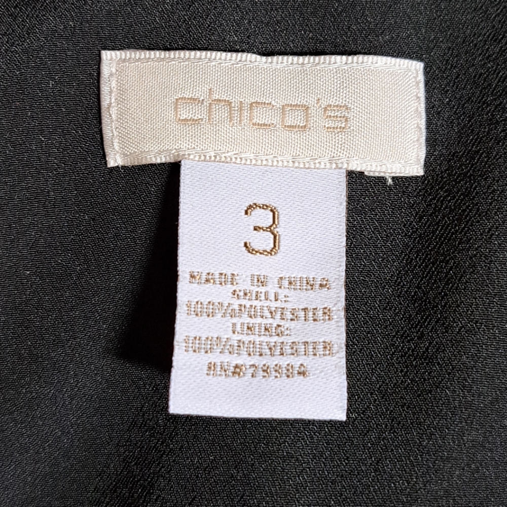 Chicos Size 3 Poly Abstract Zebra Print Jacket - image 3